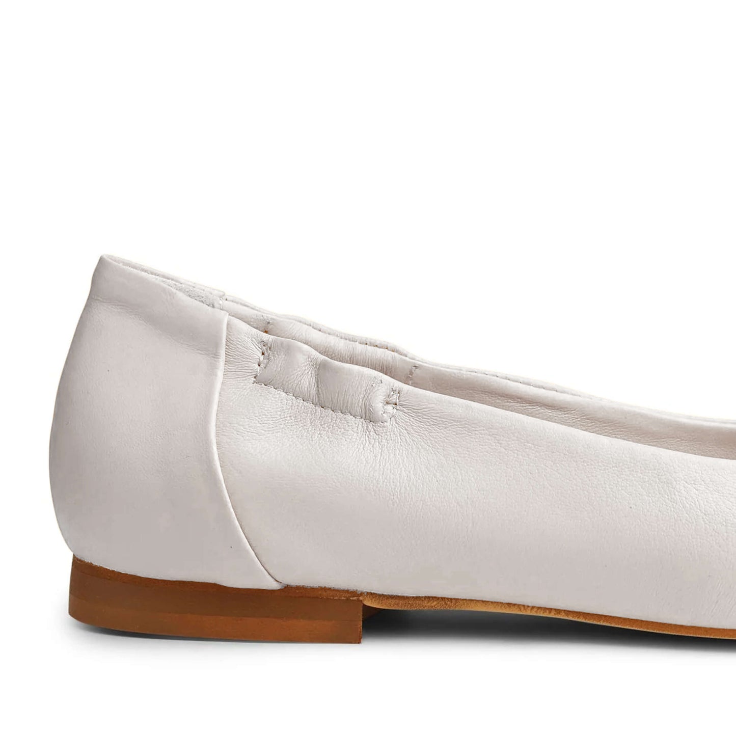 Vera Leather Ballet Flats Bianco