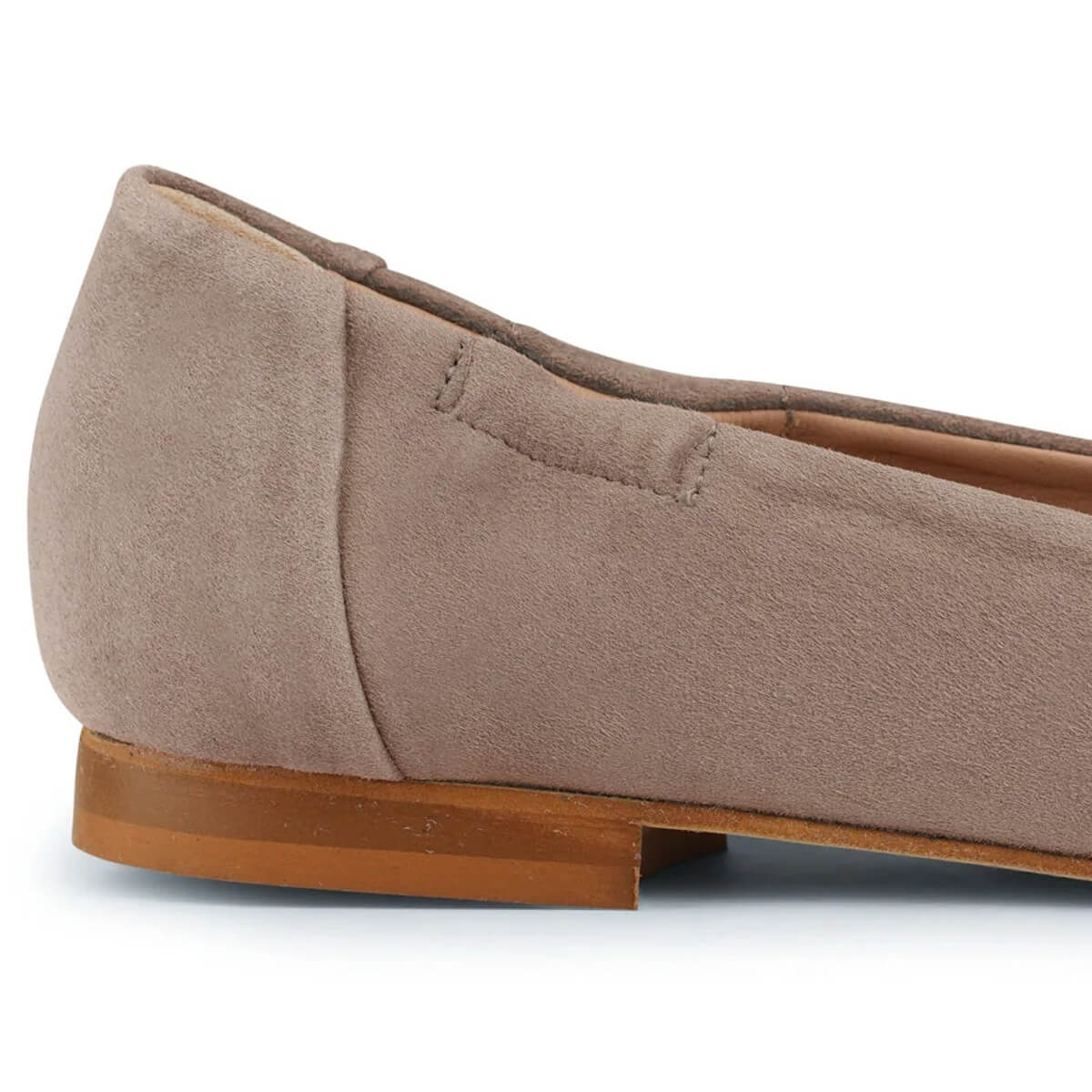 Vera Suede Ballet Flats Taupe