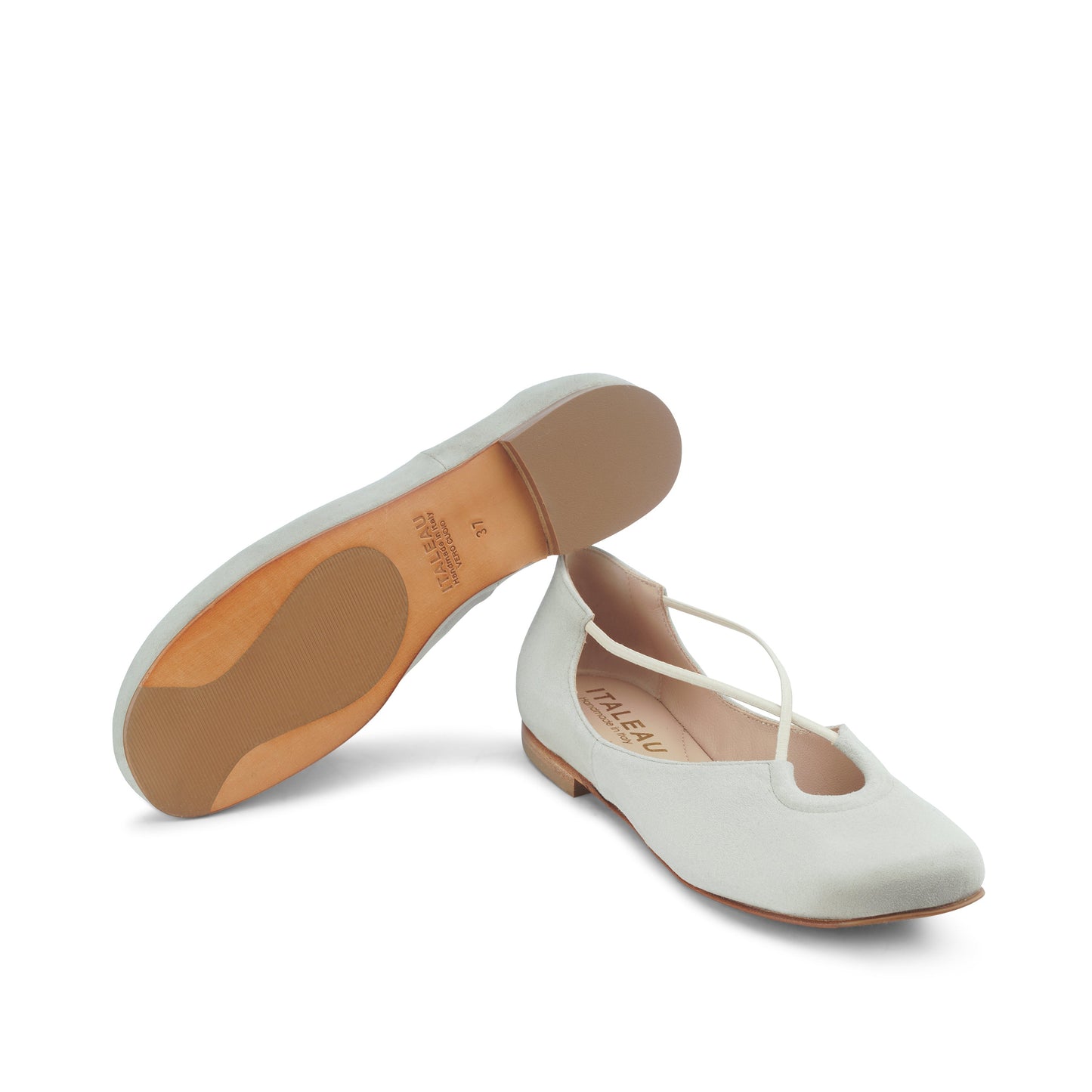 Bria Suede Flats Ice - Last Chance