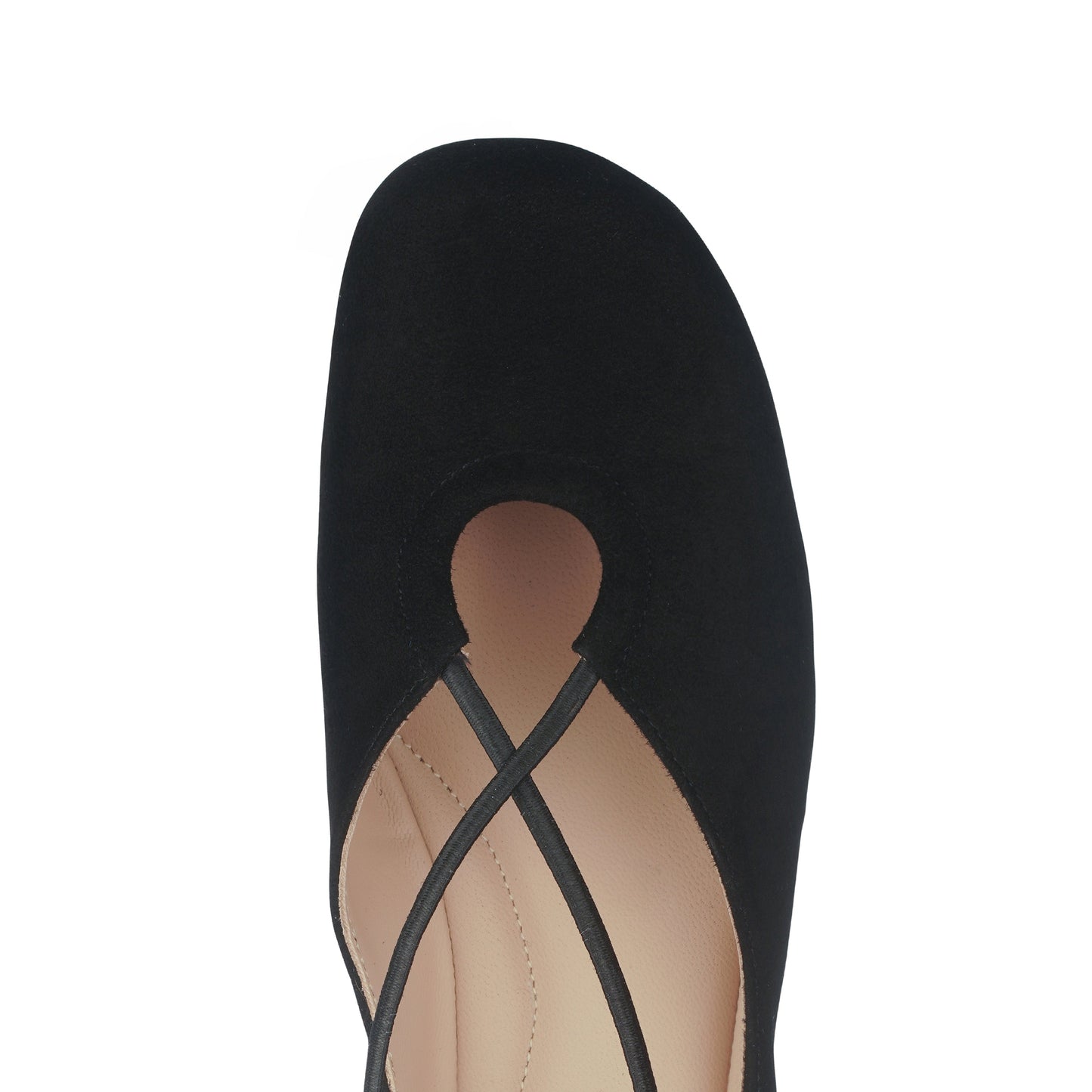 Bria Suede Flats Nero - Last Chance