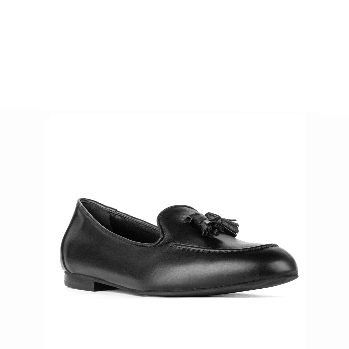 Lea Leather Loafers Jet Black