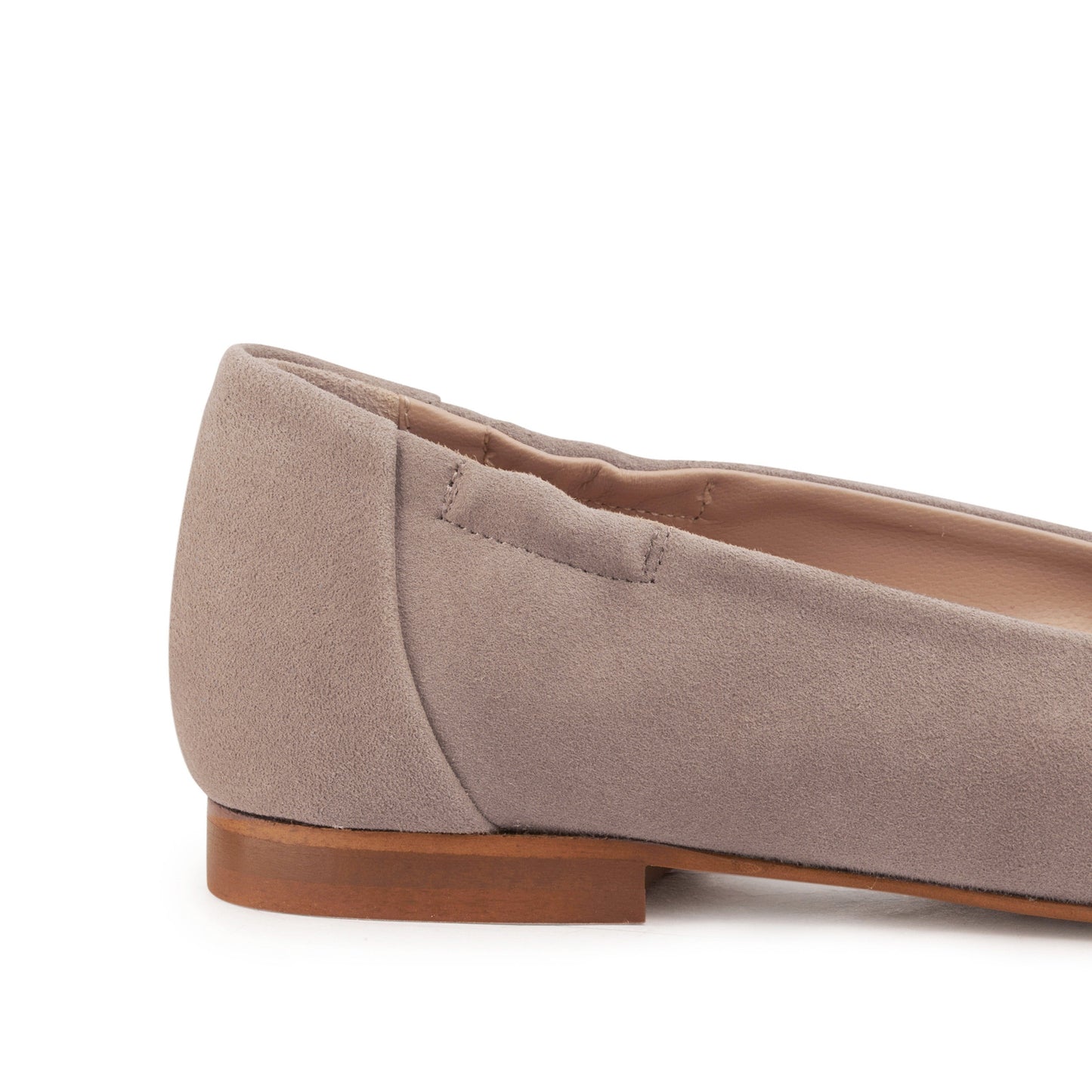 Mara Suede Ballet Flats Taupe - Last Chance