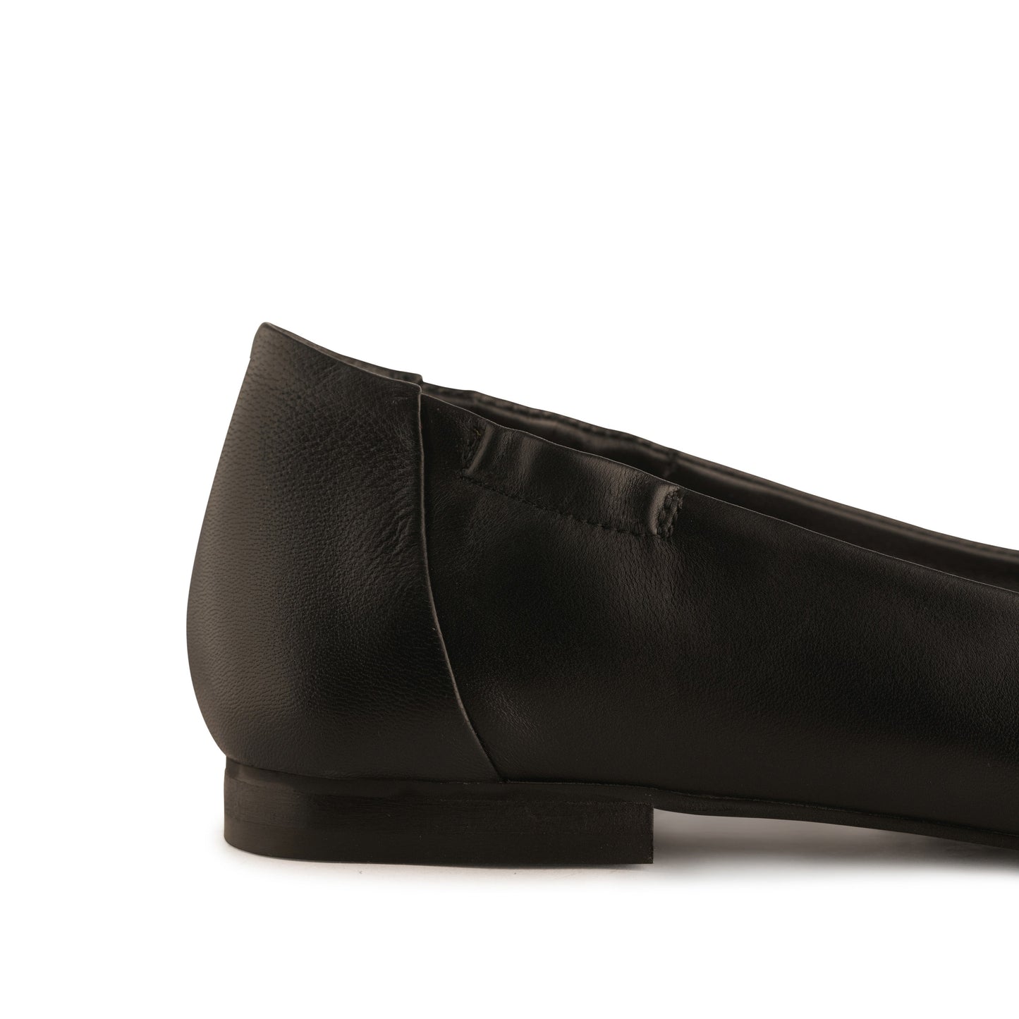 Mara Leather Ballet Flats Jet Black - Last Chance