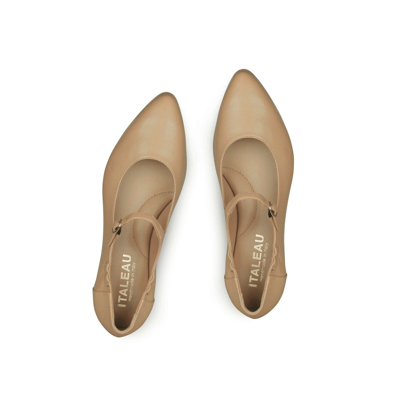 Melia Leather Flats Sand - Last Chance