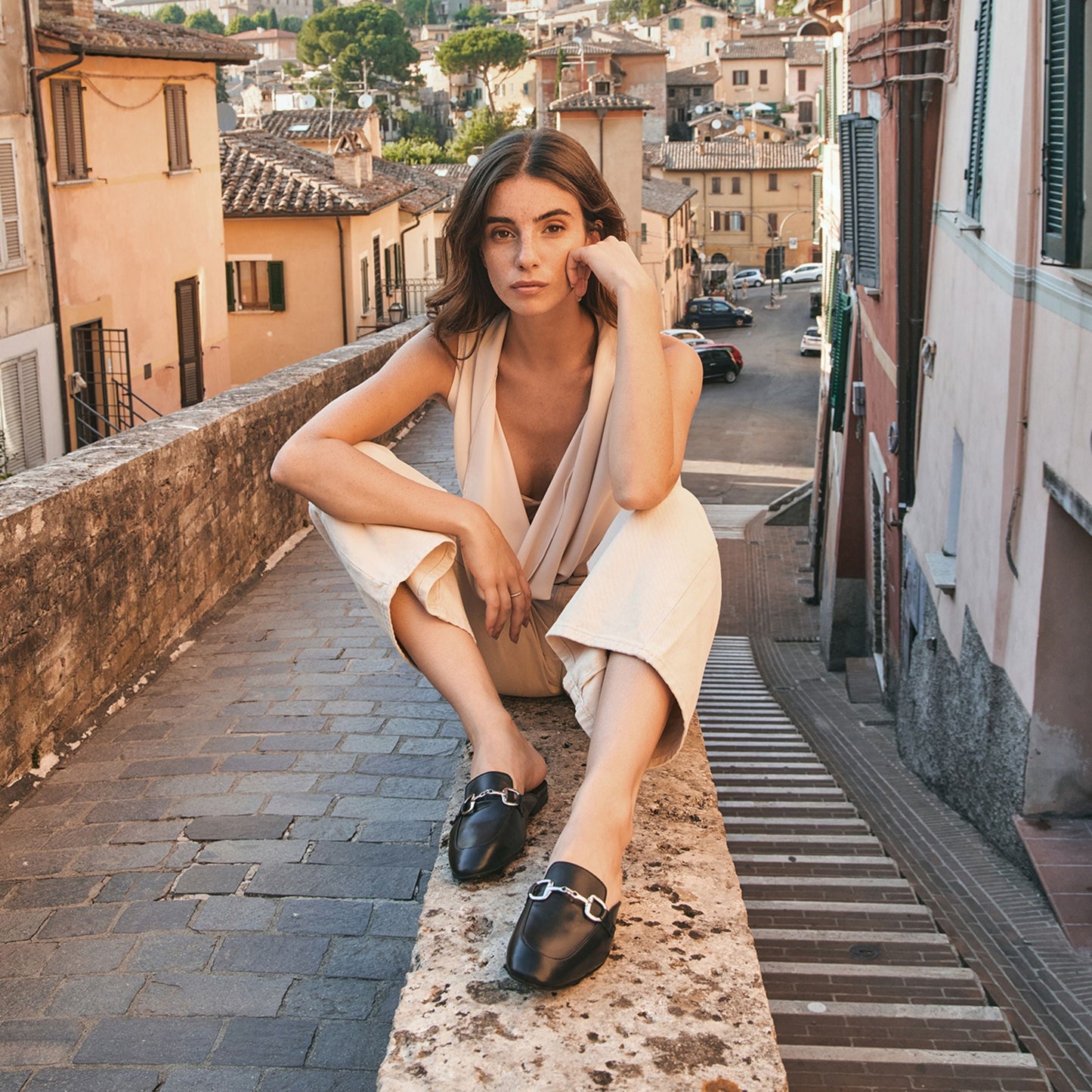 Lisa Flexlite Mules Jet Black - Last Chance