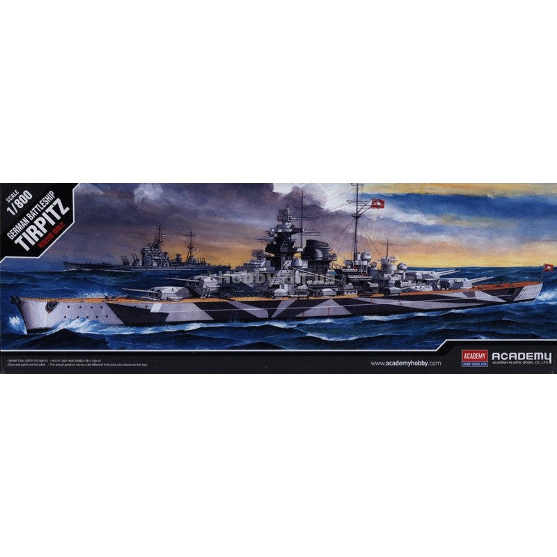 14219 1/800 Battleship Tirpitz Static Plastic Model Kit