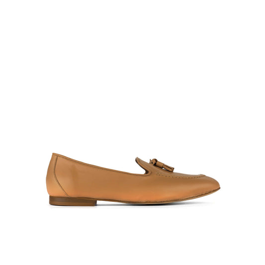 Lea Leather Loafers Almond