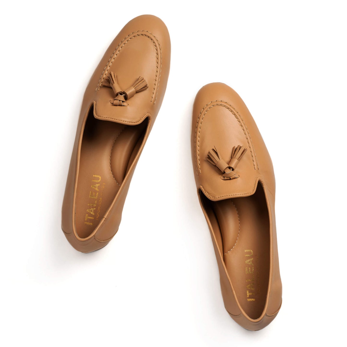 Lea Leather Loafers Almond