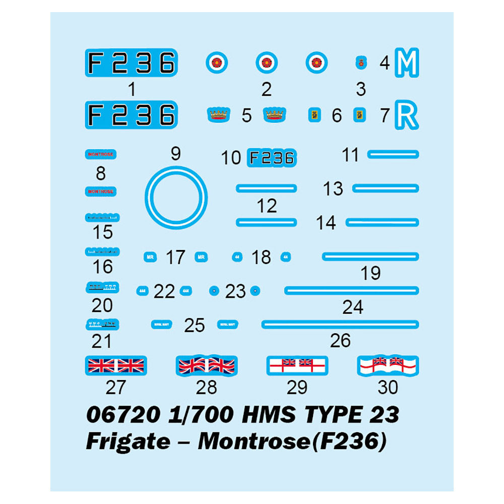 06720 1/700 HMS Type 23 Frigate  MontroseF236 Plastic Model Kit