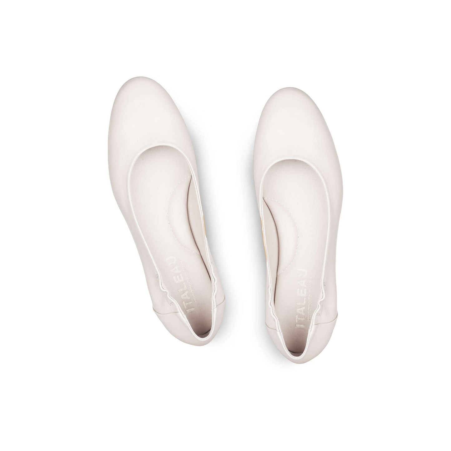 Vera Leather Ballet Flats Bianco