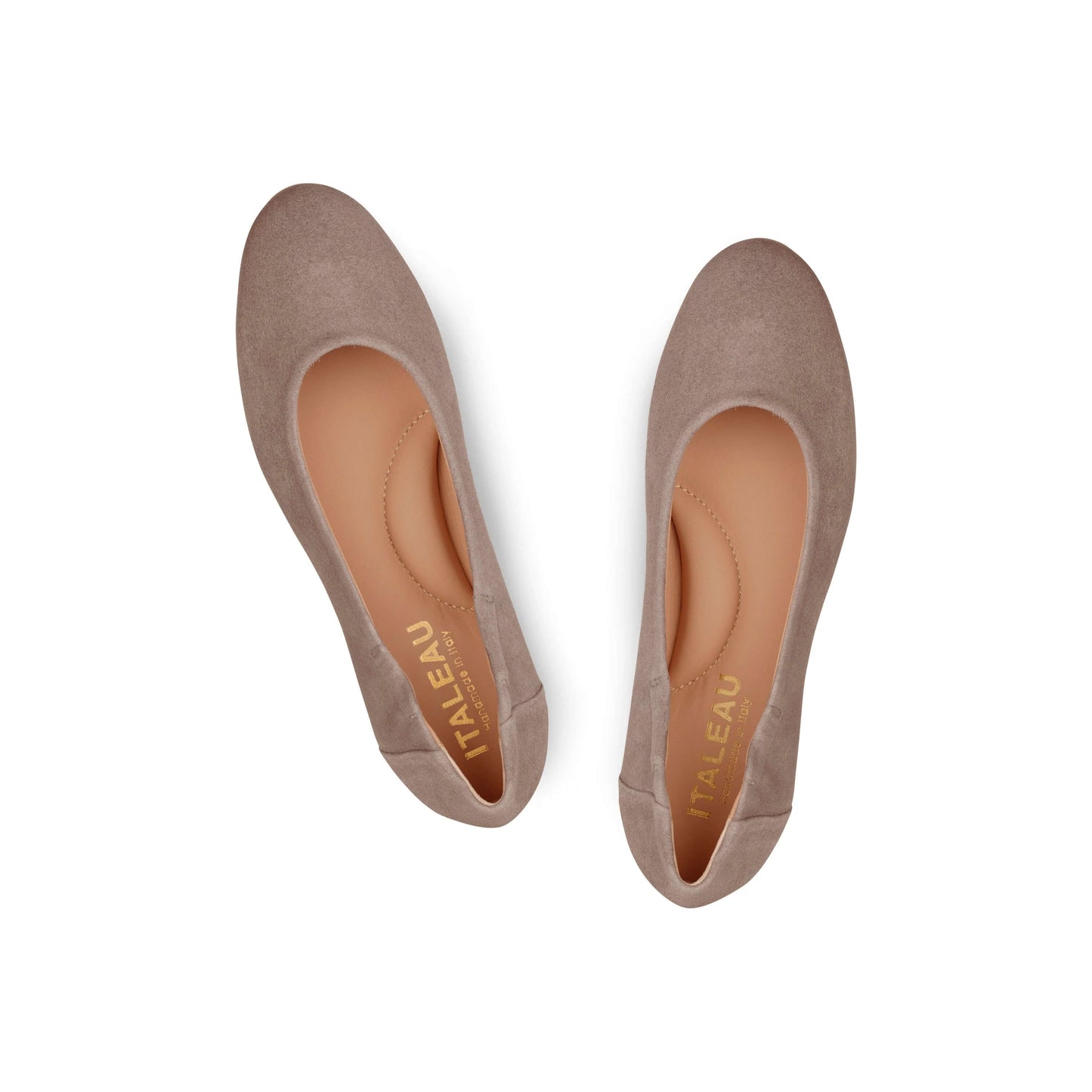 Vera Suede Ballet Flats Taupe