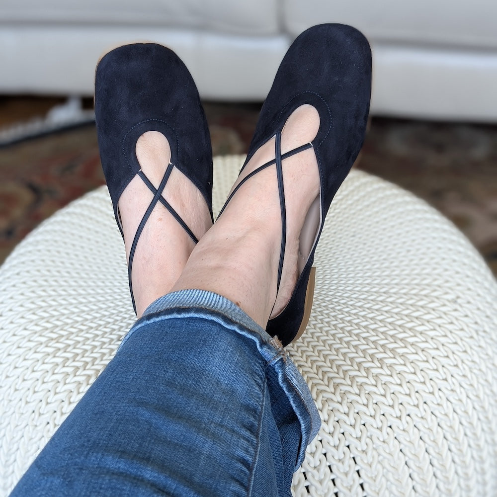 Bria Flexlite Flats Darkest Blue - Last Chance