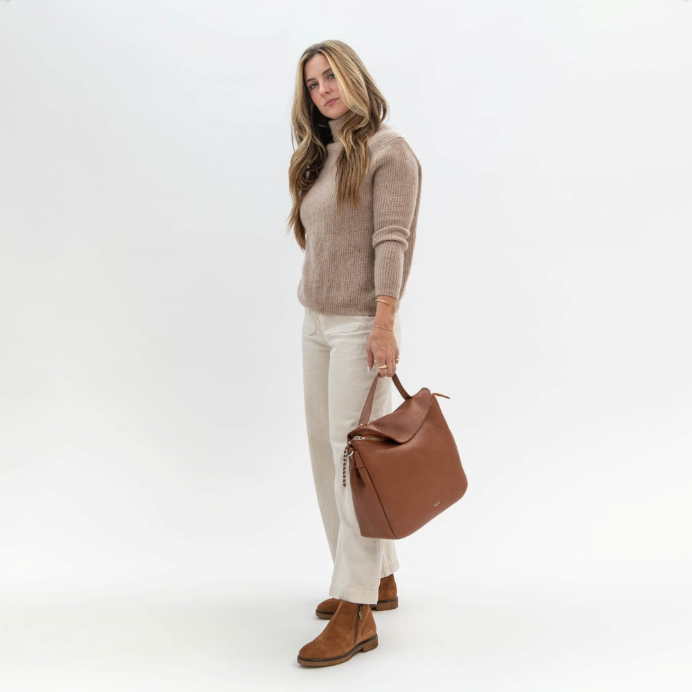 Waterproof Foliana Booties Cognac