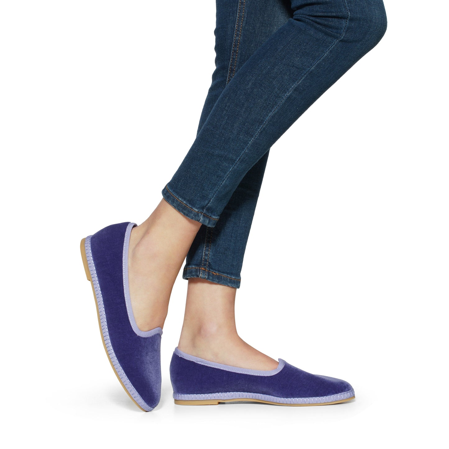 Allegra Velvet Flats Iris - Last Chance