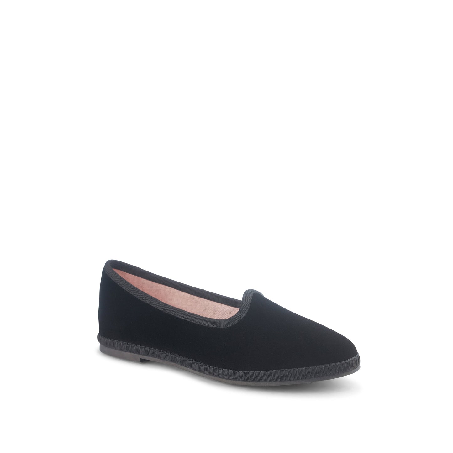 Allegra Velvet Flats Nero - Last Chance