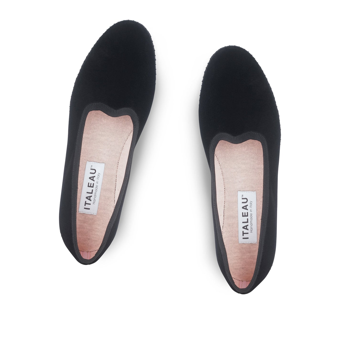 Allegra Velvet Flats Nero - Last Chance