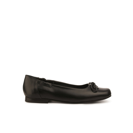 Belinda Flexlite Flats Jet Black - Last Chance