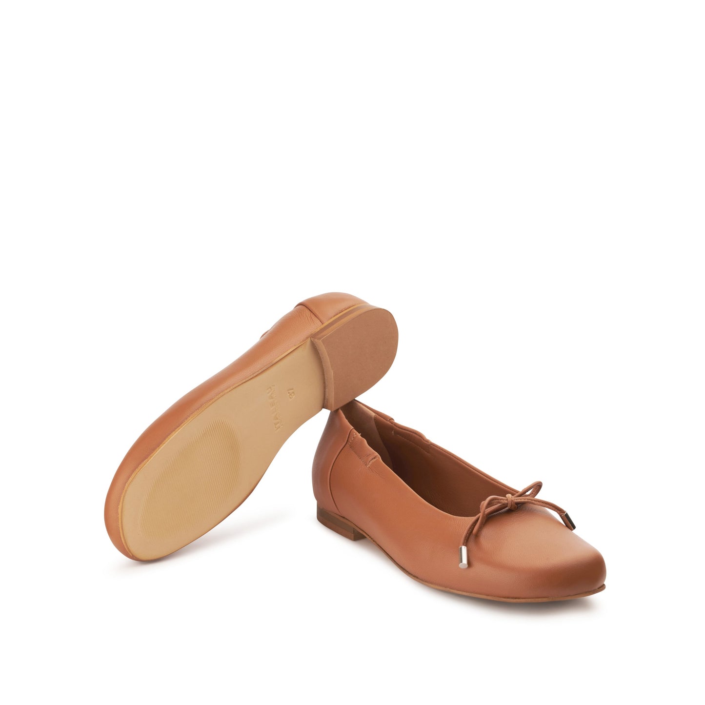Belinda Flexlite Flats Chestnut - Last Chance