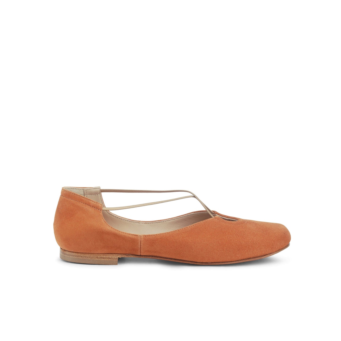 Bria Suede  Flats Cuoio - Last Chance