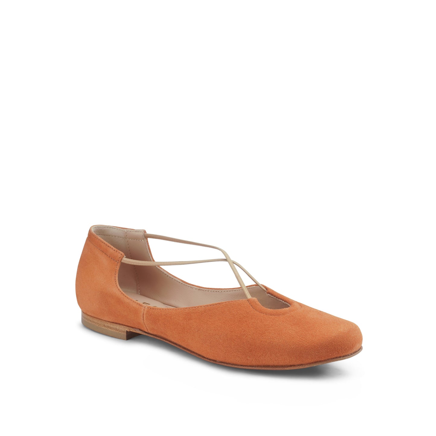 Bria Suede  Flats Cuoio - Last Chance