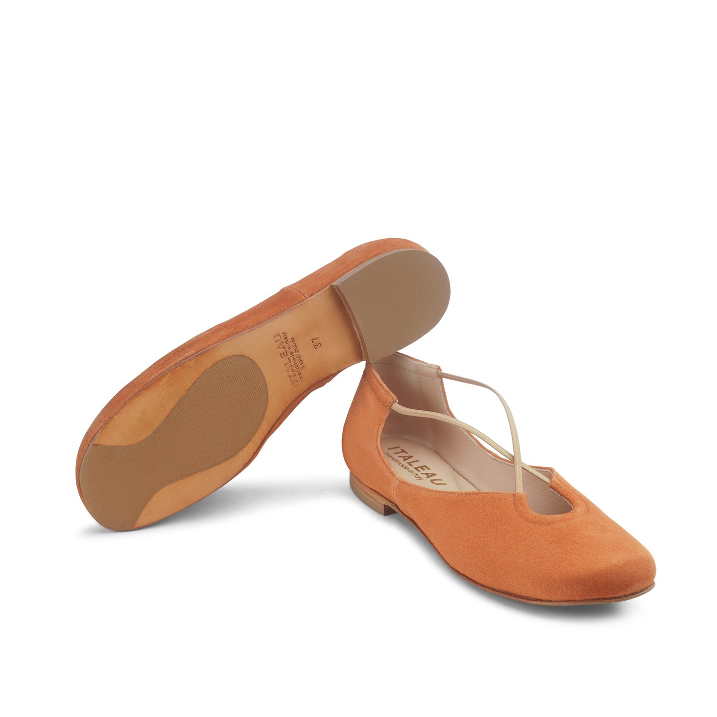 Bria Suede  Flats Cuoio - Last Chance