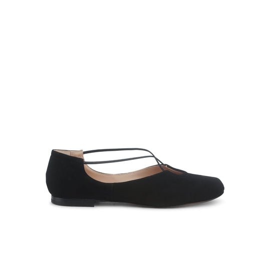 Bria Suede Flats Nero - Last Chance