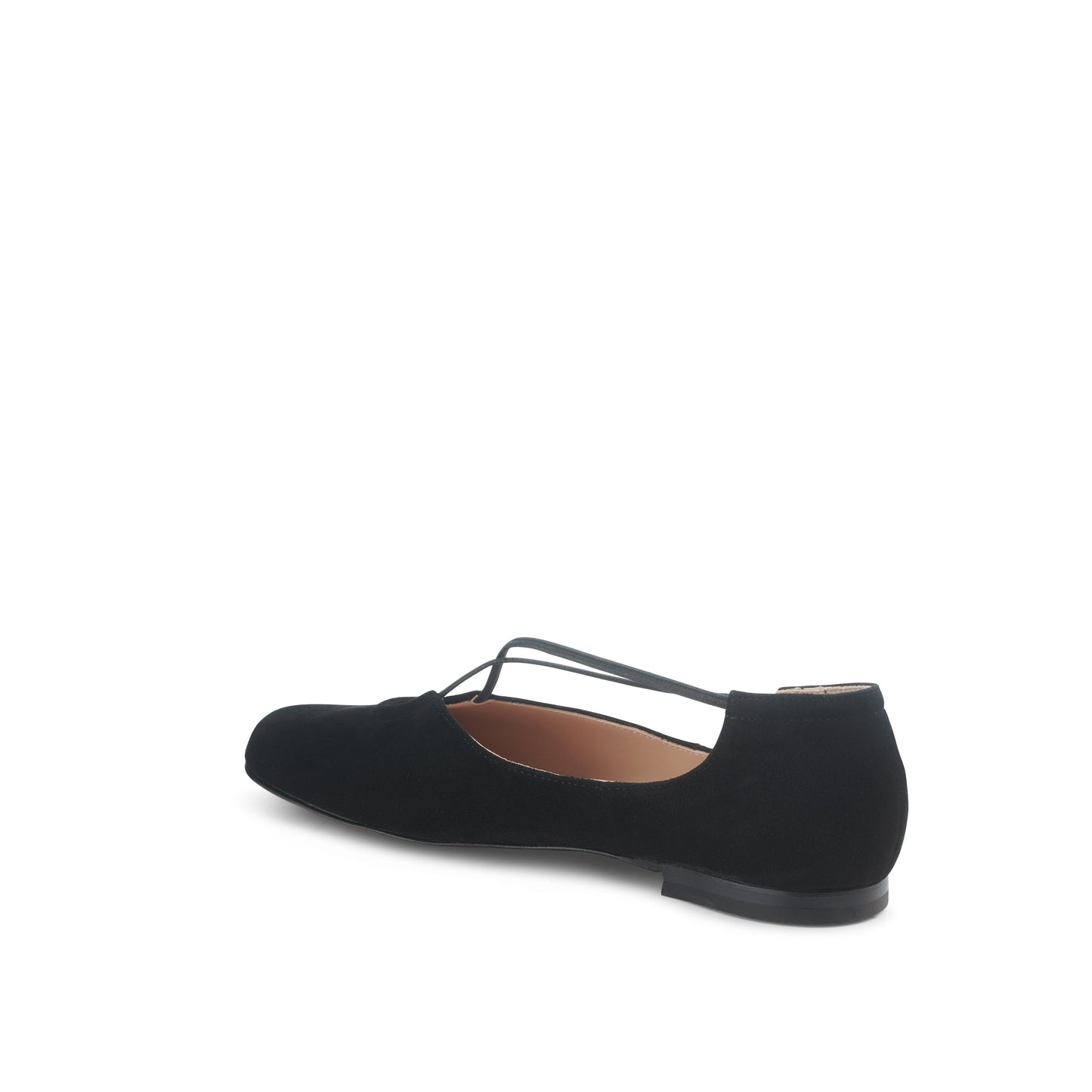 Bria Suede Flats Nero - Last Chance