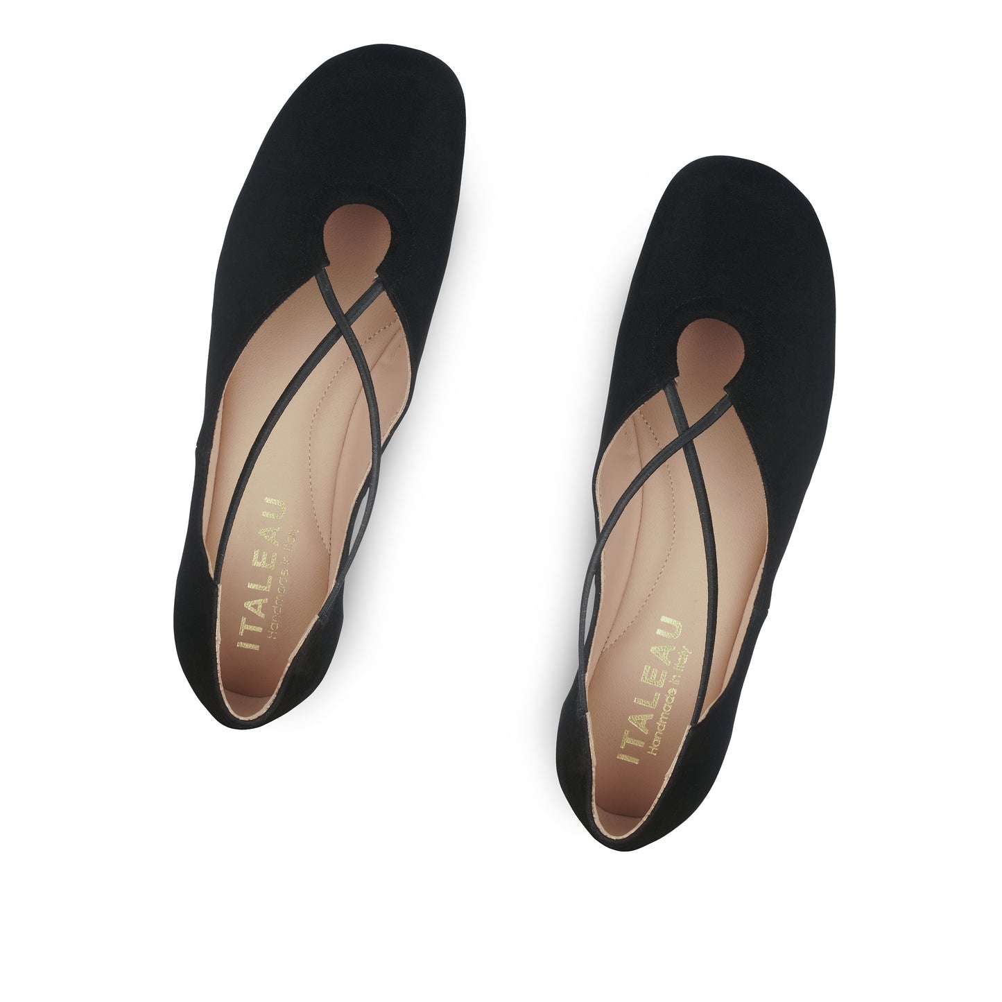 Bria Suede Flats Nero - Last Chance