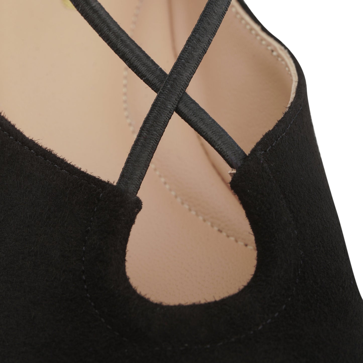 Bria Suede Flats Nero - Last Chance