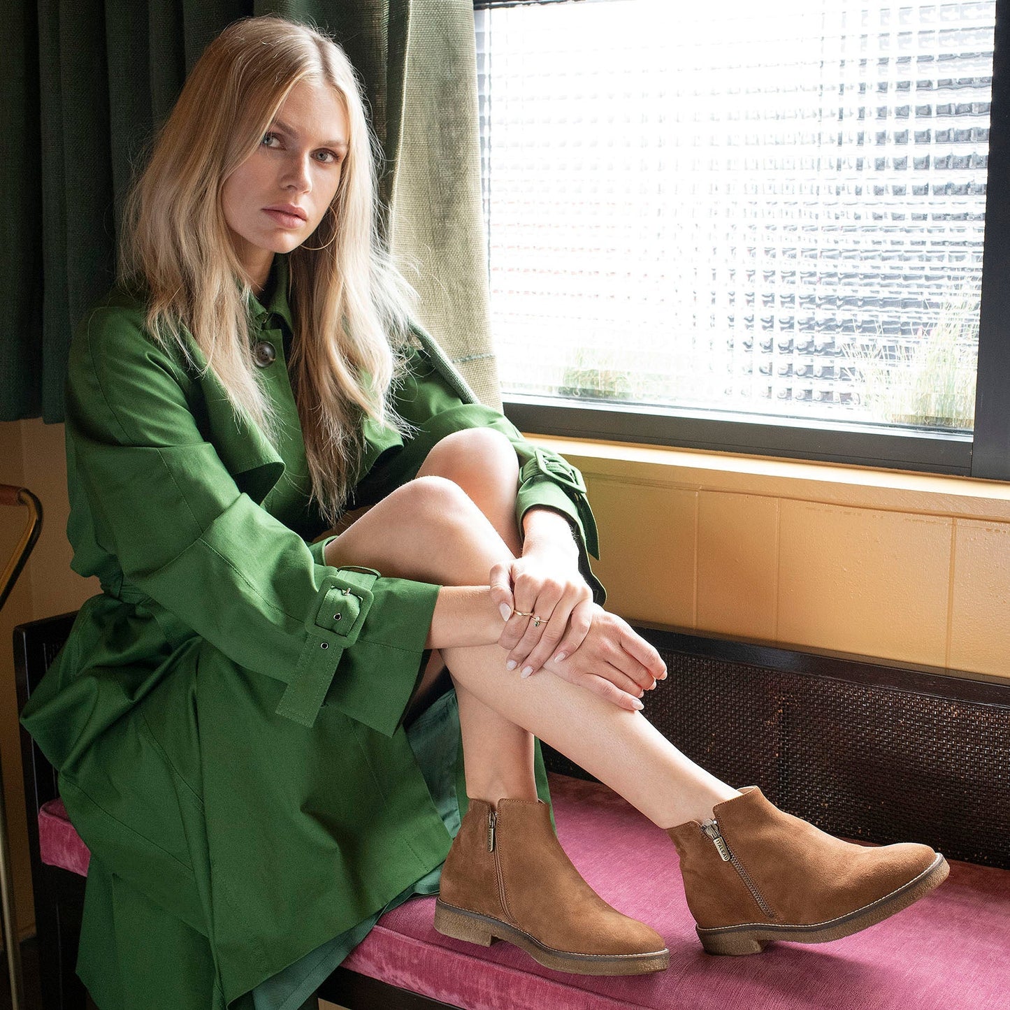 Waterproof Foliana Booties Cognac