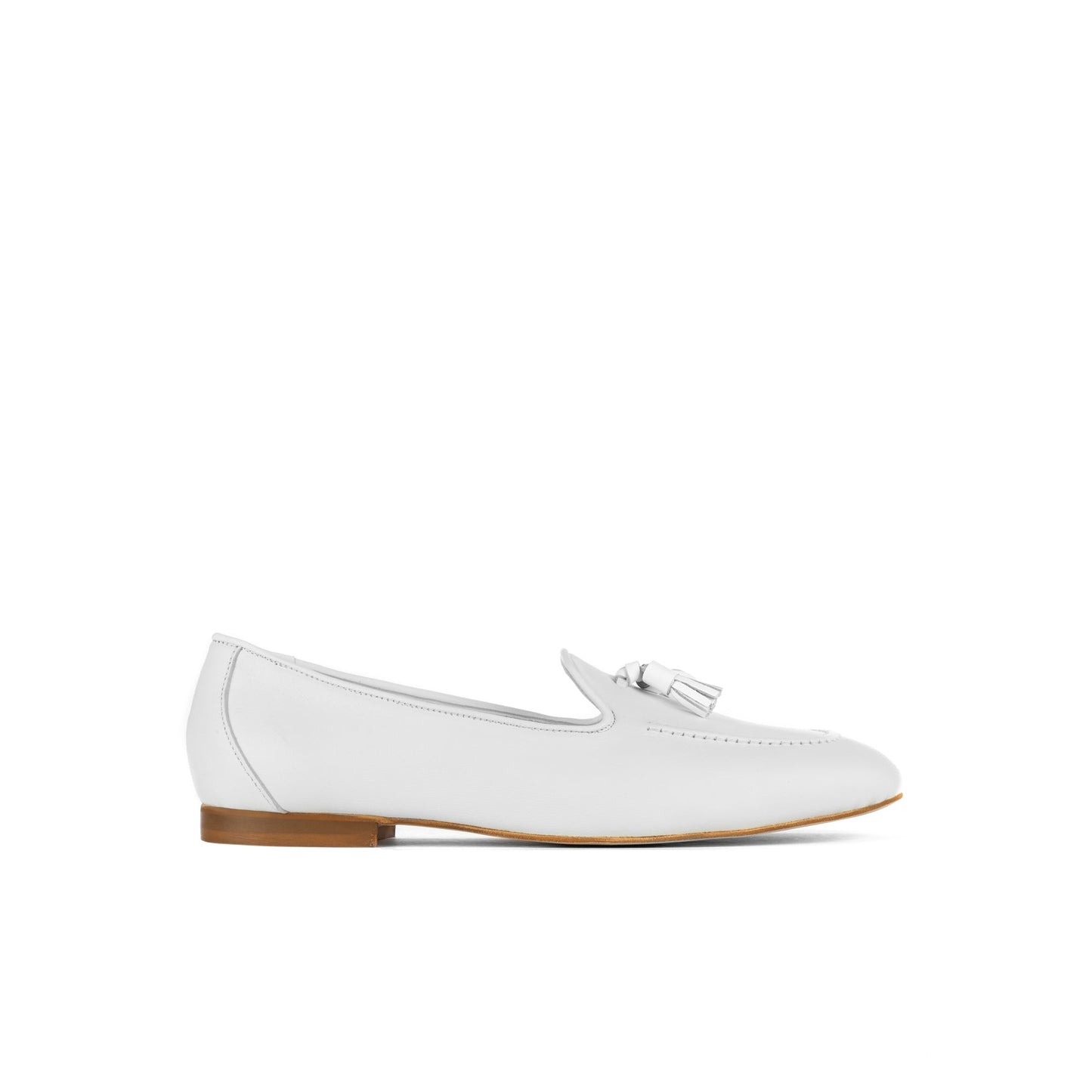 Lea Leather Loafers Bianco - Last Chance