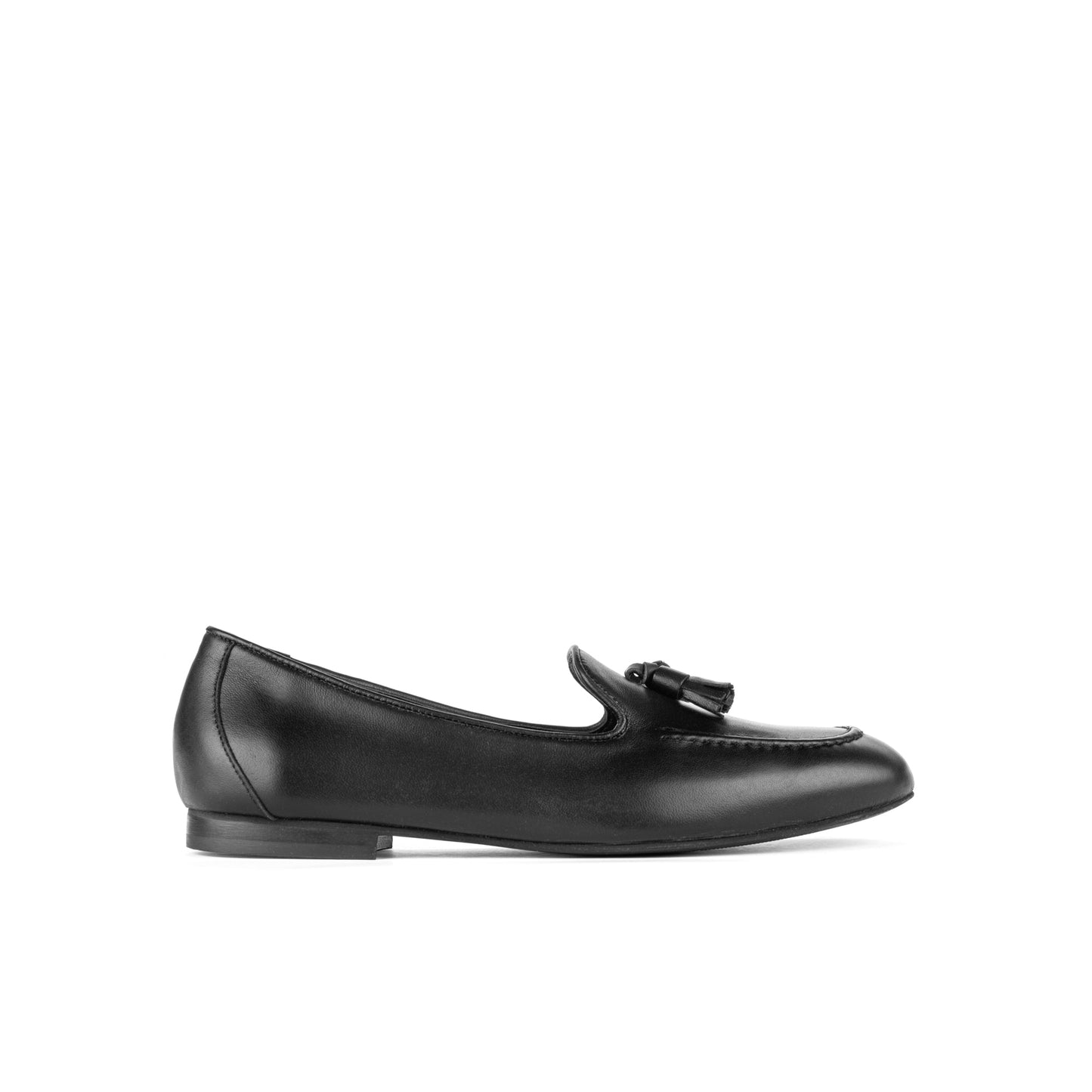 Lea Leather Loafers Jet Black