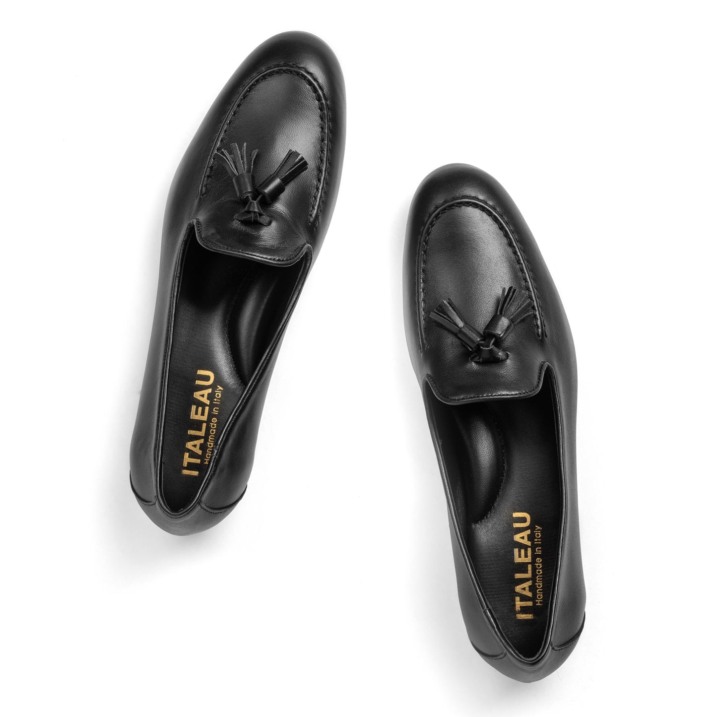 Lea Leather Loafers Jet Black