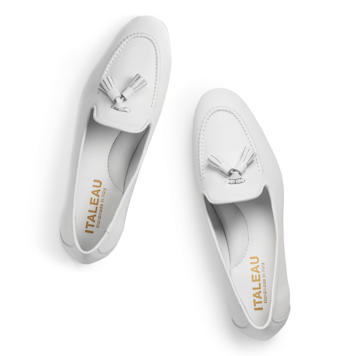 Lea Leather Loafers Bianco - Last Chance