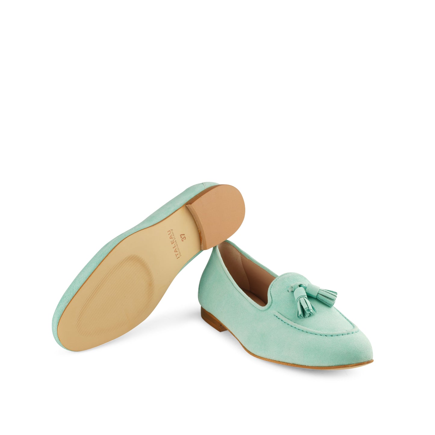 Lea Suede Loafers Jade - Last Chance