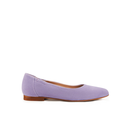 Mara Suede Ballet Flats Lilac - Last Chance
