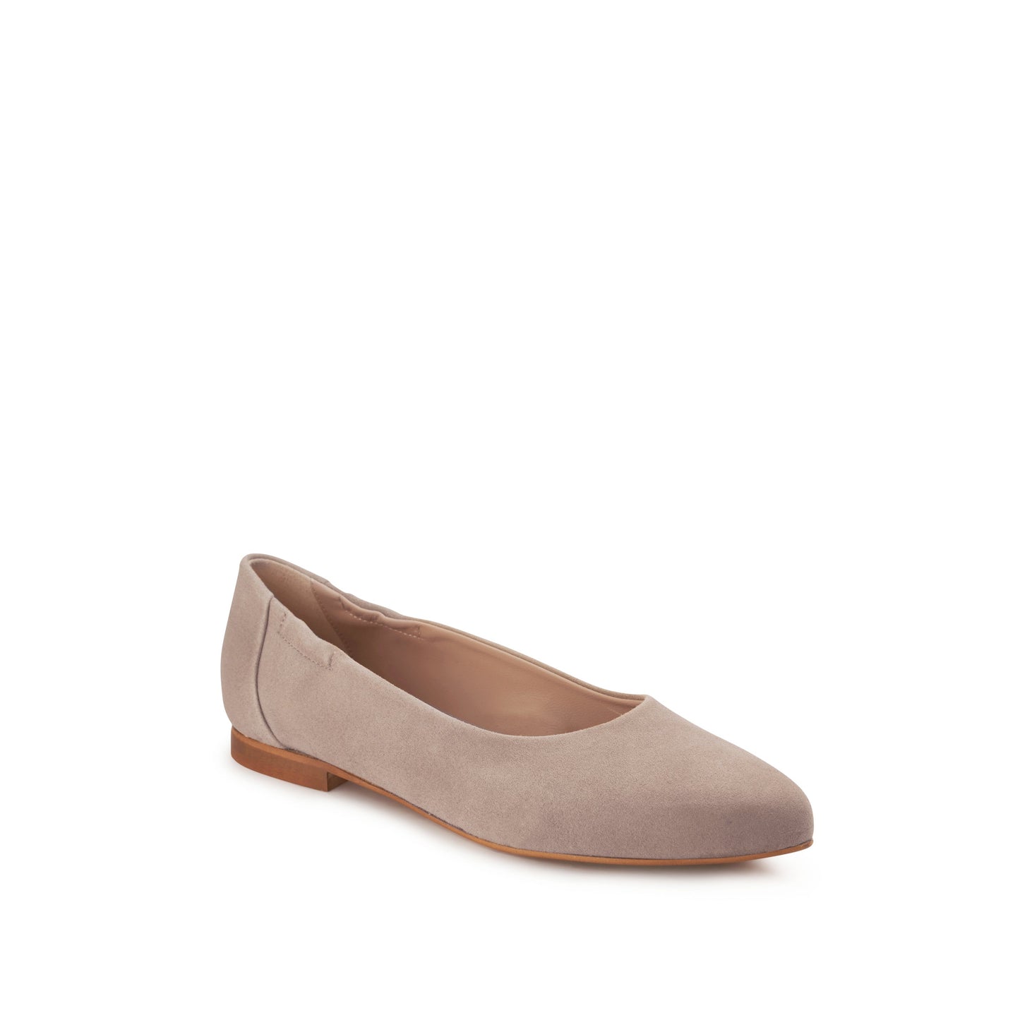 Mara Suede Ballet Flats Taupe - Last Chance