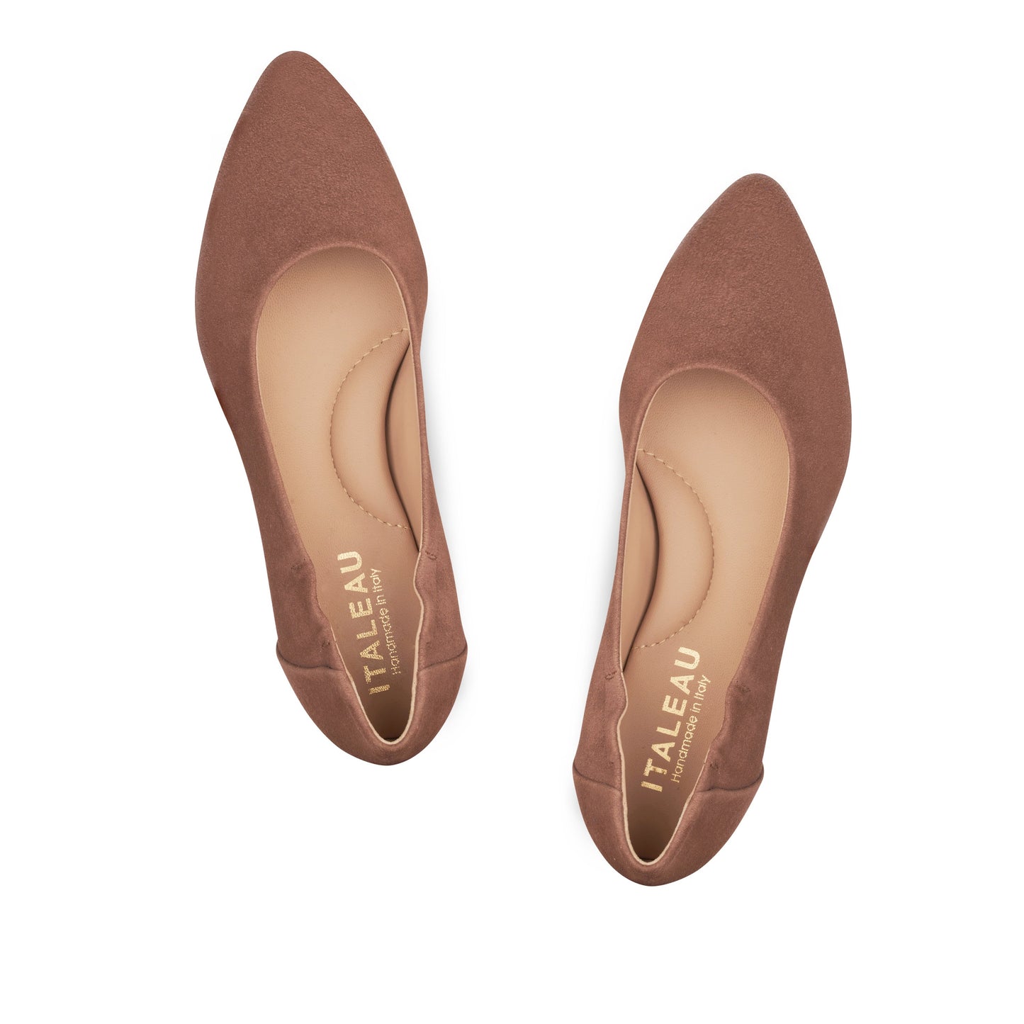 Mara Suede Ballet Flats Tortora - Last Chance