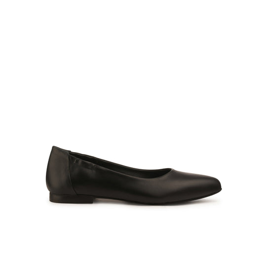 Mara Leather Ballet Flats Jet Black - Last Chance