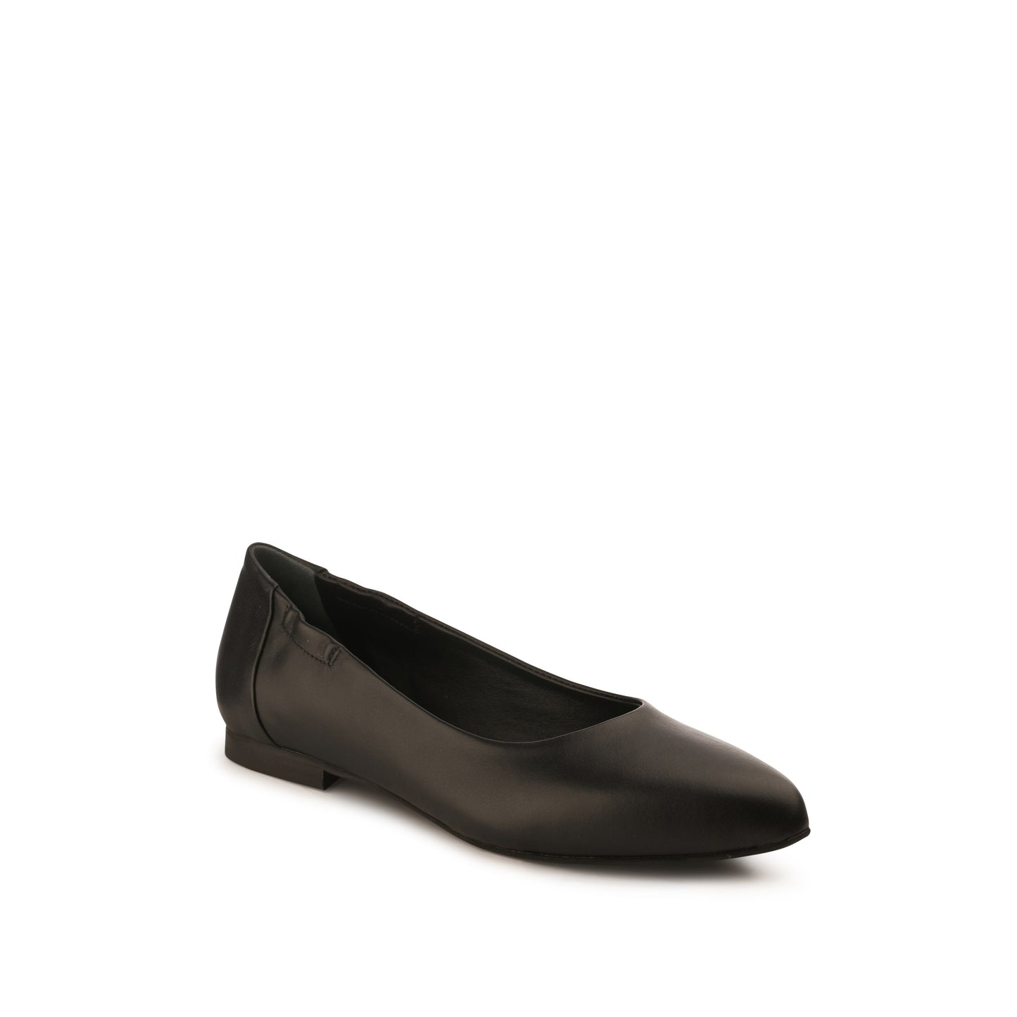 Mara Leather Ballet Flats Jet Black - Last Chance