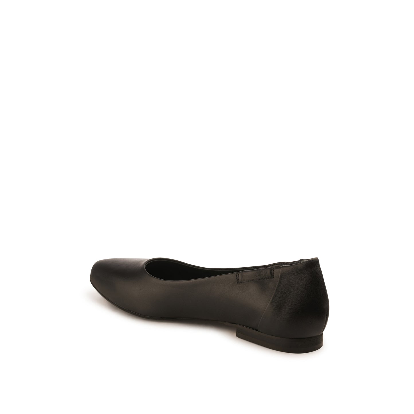 Mara Leather Ballet Flats Jet Black - Last Chance
