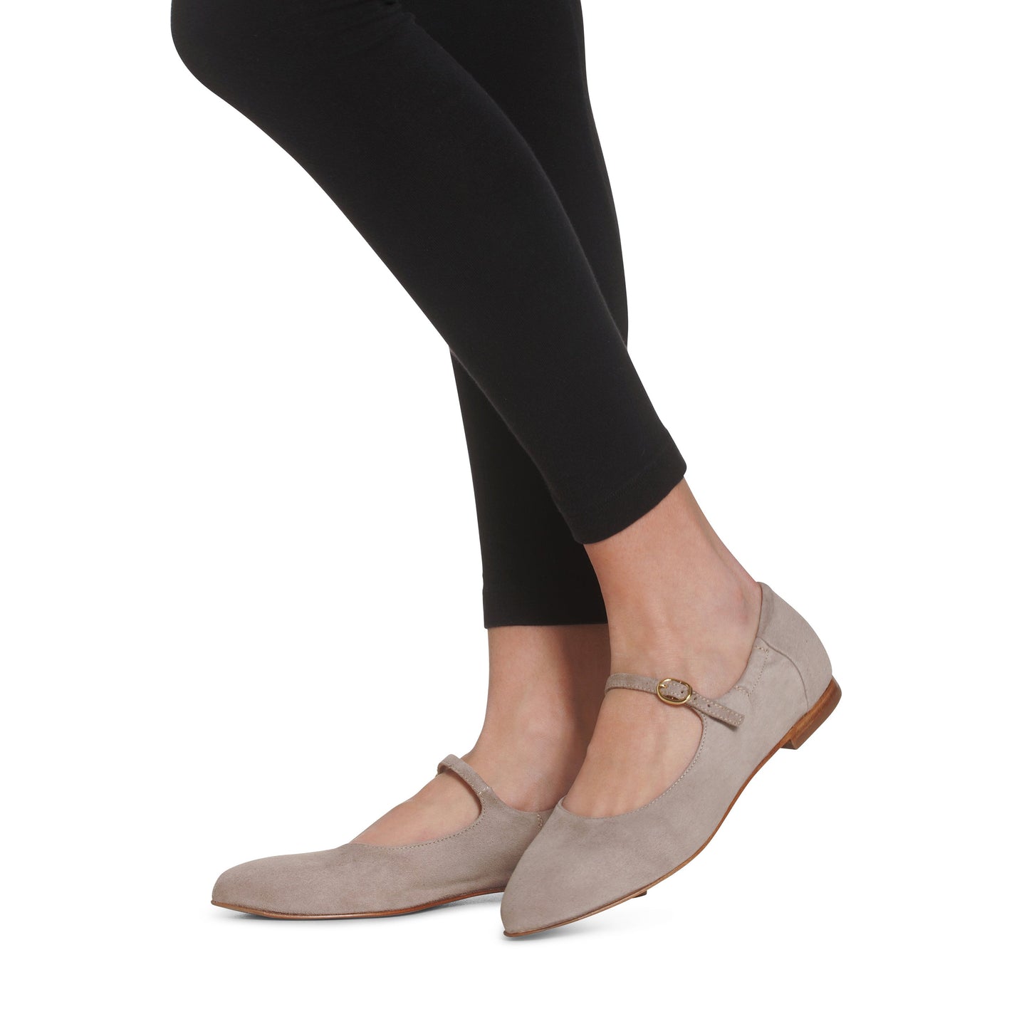 Melia Flexlite Flats Taupe - Last Chance