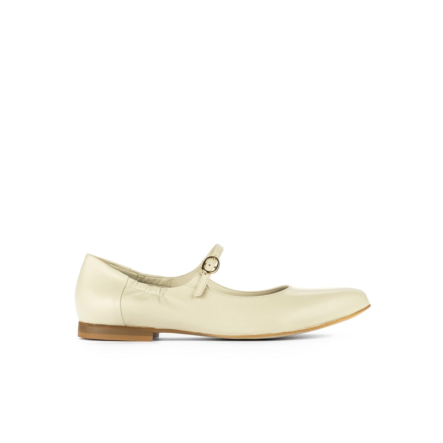 Melia Leather  Flats Cream - Last Chance
