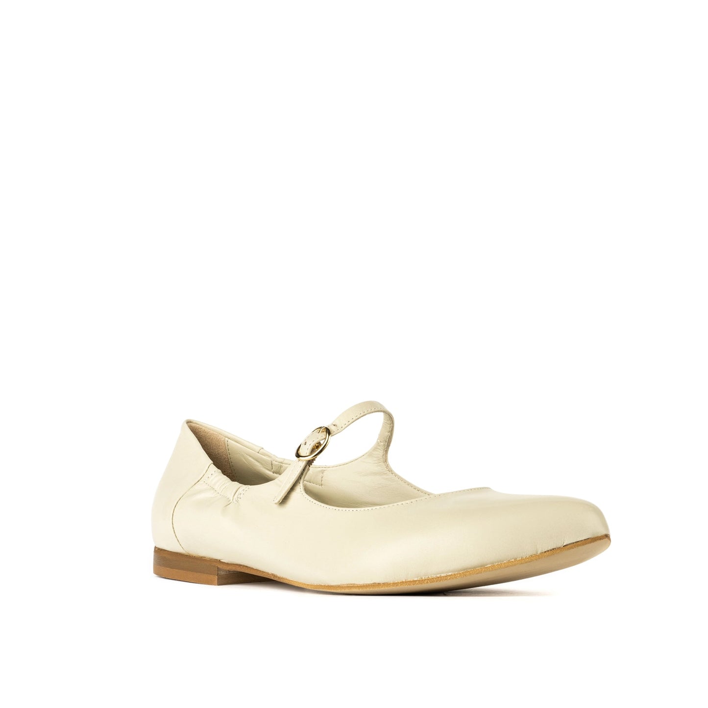 Melia Leather  Flats Cream - Last Chance