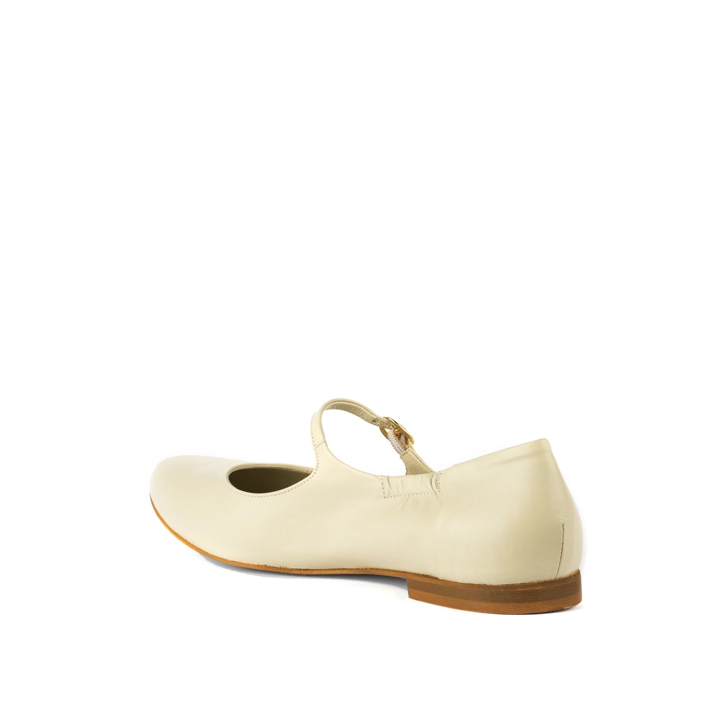Melia Leather  Flats Cream - Last Chance