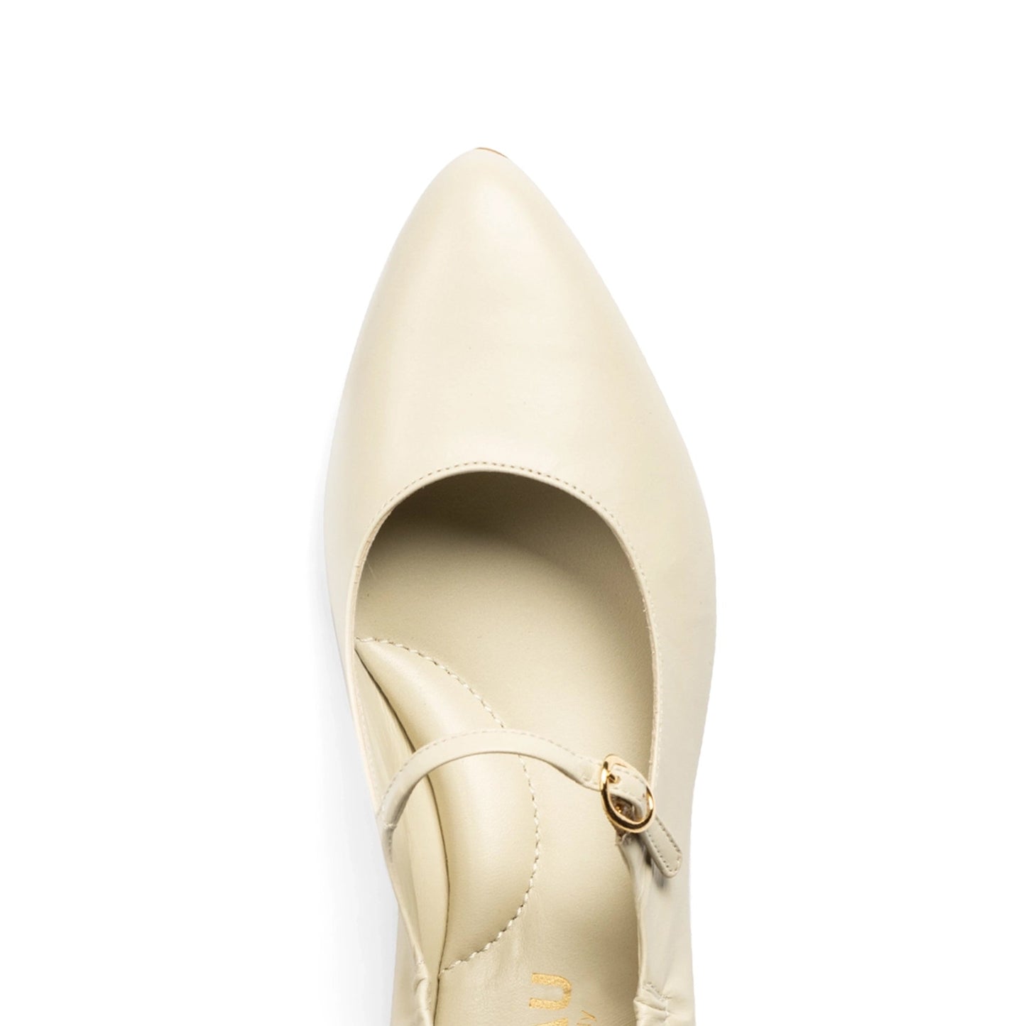 Melia Leather  Flats Cream - Last Chance
