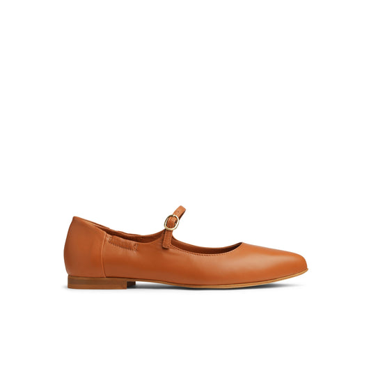 Melia Flexlite Flats Chestnut - Last Chance
