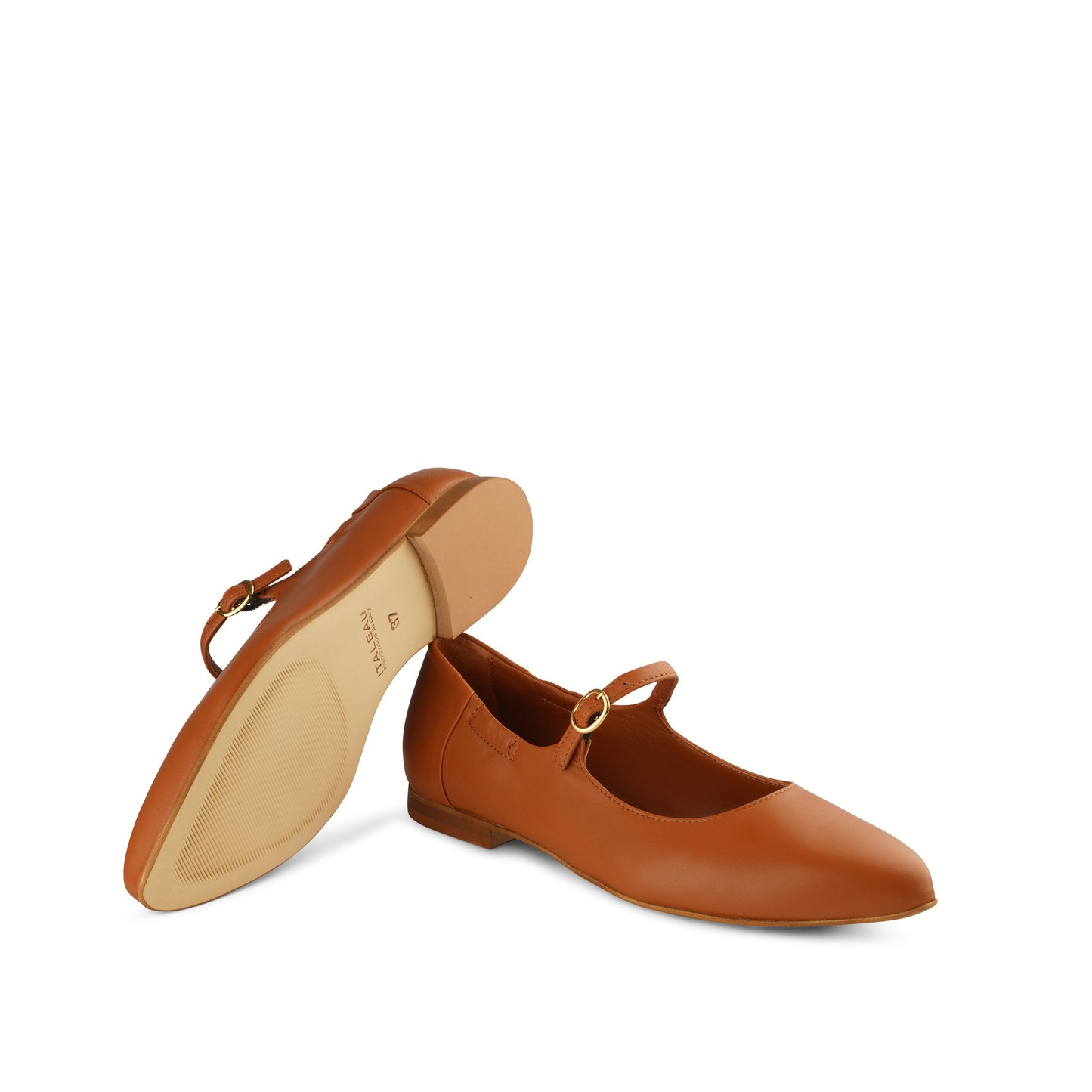 Melia Flexlite Flats Chestnut - Last Chance