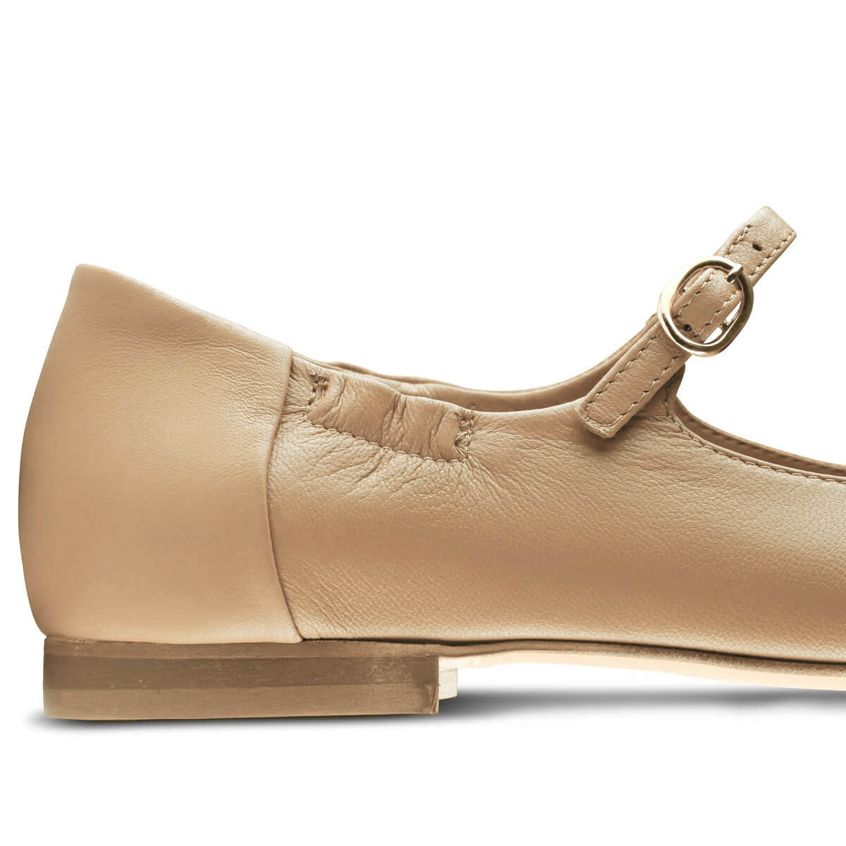 Melia Leather Flats Sand - Last Chance