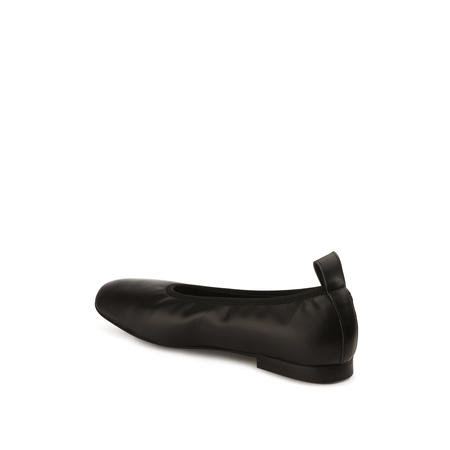 Valleria Leather Flats Jet Black - Last Chance